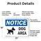 Signmission Dog Area, 24 in W x Rectangle, Aluminum OS-2PACK-NS-A-1824-L-15491 - alternate 4